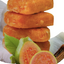 Coconut guava snacks with cut guava and coconut 