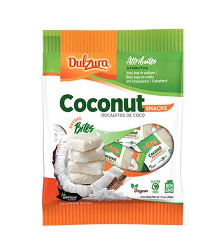 Bag of Dulzura coconut snack bites