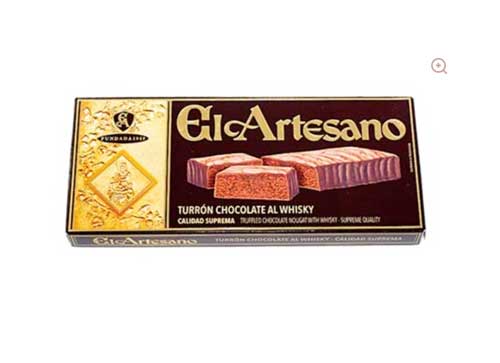 El Artesano Turron Chocolate al Whisky 7 oz.