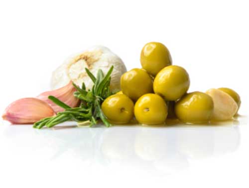 Torremar Tapas Olives Pitted Gordal Olives with Garlic and Rosemary Net Wt 9.8 oz