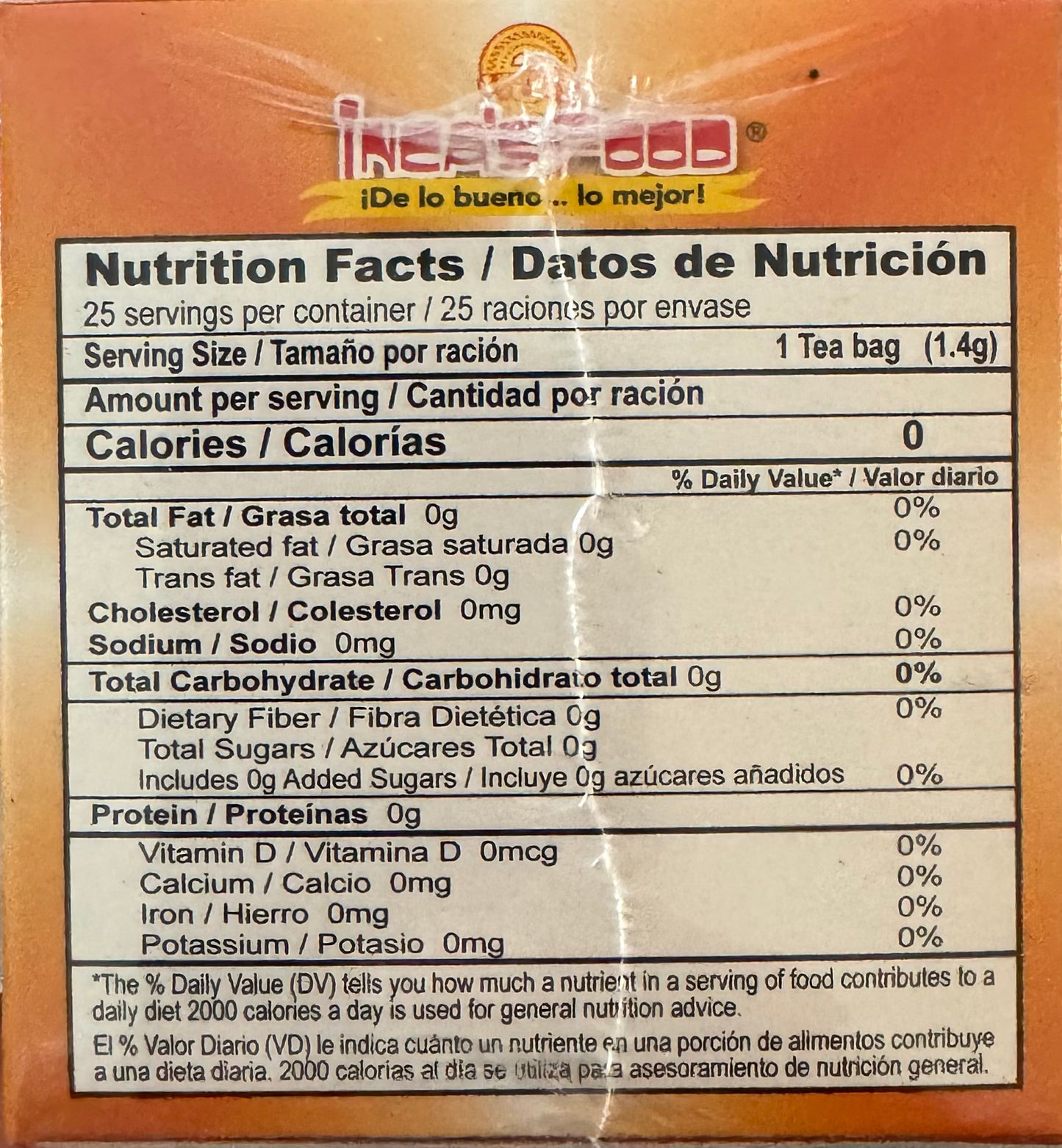 inca's food clove and cinnamon nutrition facts