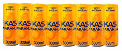 KAS Naranja Soda 8 pack 12 oz. Cans