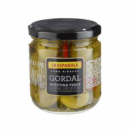 La Espanola Gordal Spanish Olives Garlic red Peppers