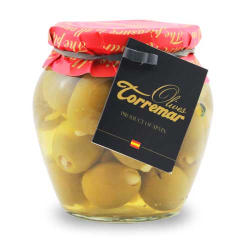 Torremar Garlic Stuffed Olives Net Wt 20 oz.