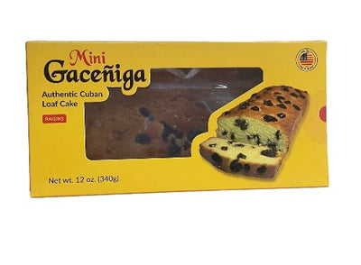 Gaceniga Especial Authentic Cuban Pound Cake With Raisins Net Wt 12 oz