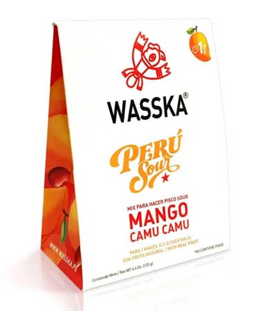 Pisco Sour Mix Wasska Mango Flavor 125 grs. Mango Pisco Sour Mix
