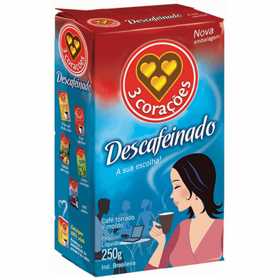 3 Coracoes Cafe Descafeinado 250 grs. 3 Coracoes Cafe