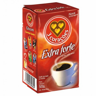 3 Coracoes Extra Forte Cafe Tostado y Molido 500 grs. 3 Coracoes Cafe