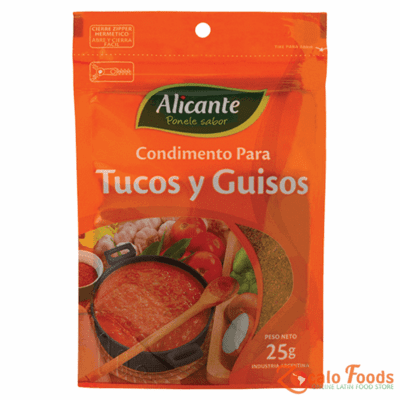 Alicante Condimento Para Tucos y Guisos Net.WT 25 gr