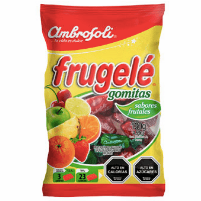 Ambrosoli Frugele Gomitas con Pulpa de Fruta Sabores Frutales 130g.