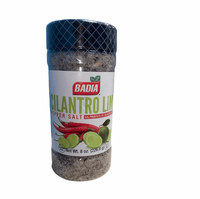 Badia Cilantro Lime Pepper Salt Net Wt 8 oz