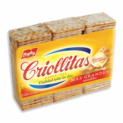 Bagley Criollitas Galletitas 3 Pack 100g each