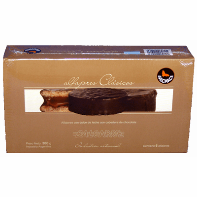 Balcarce Alfajores de Chocolate 312 grs 6 unidades
