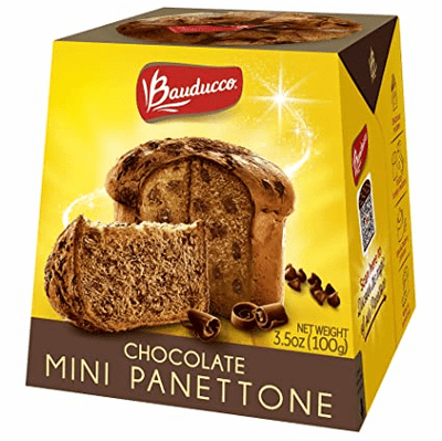Bauducco Chocolate MINI Panettone Net.Wt 100g/3.53 oz. Mini Bauducco Chocolate Panettone