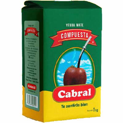 Cabral Yerba Mate Compuesta Tea 1 kg (2.2 lbs)