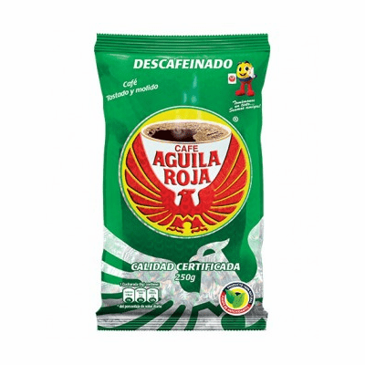 Cafe Aguila Roja Descafeinado Net.Wt 250 gr