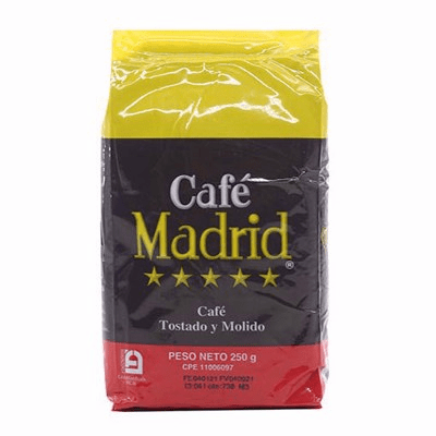 Cafe Madrid Tostado Y Molido Net.Wt 250Gr