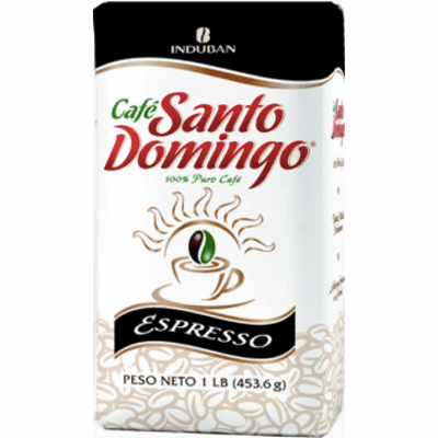 Cafe Santo Domingo Espresso Bolsa 100% Pure Coffee (Espresso Ground Coffee) 16 oz
