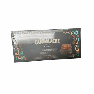 Cambalache Alfajores de Chocolate Negro Rellenos con Dulce de Leche (6 Alfajores) Net WT 14oz
