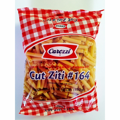 Carozzi Ziti Macaroni (Cut Ziti) Package 16oz