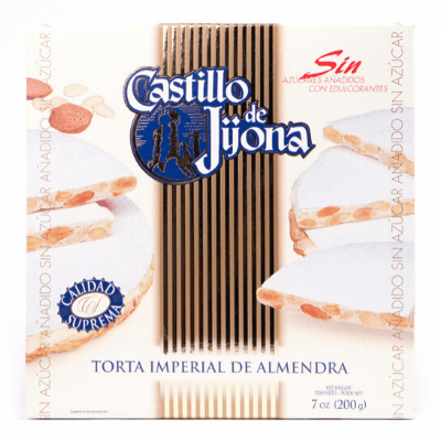Castillo De Jijona Torta Imperial de Almendra Sin Azucares Anadidos Calidad Suprema 200 grs. (7oz.)
