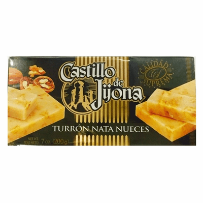 Castillo de Jijona Turron Nata Nueces Calidad Suprema (Walnut Cream Nougat) 200g
