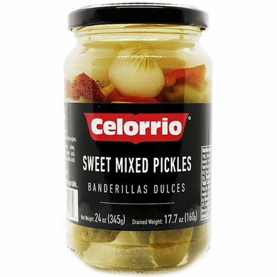 Celorrio Sweet Mixed Pickles ( Banderillas Dulce ) Net.Wt 24 oz