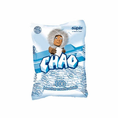 Chao Mentas - Mint Chewy Candy ( Caramelo Masticable Sabor A Menta 100 Unidades) Net.Wt 380G