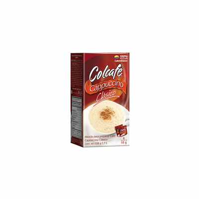 COLCAFE Cappuccino Clasico 3.8 oz / 6 Bags of 18 grs. each