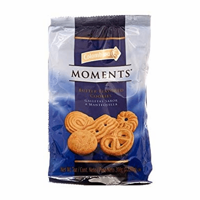Colombina Moments Butter Flavored Cookies Net.Wt 7 oz