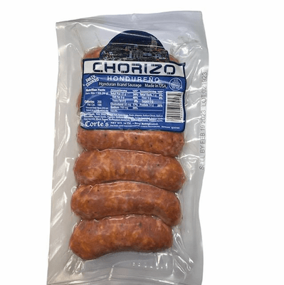 Corte's Chorizo Hondureno Net Wt 14 oz