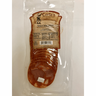 Corte`s Salchichon Sliced ( Spanish Brand Salchichon Sausage ) Net.Wt 4 oz