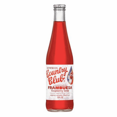 Country Club Frambuesa (Raspberry Soda) Net Wt.12 oz