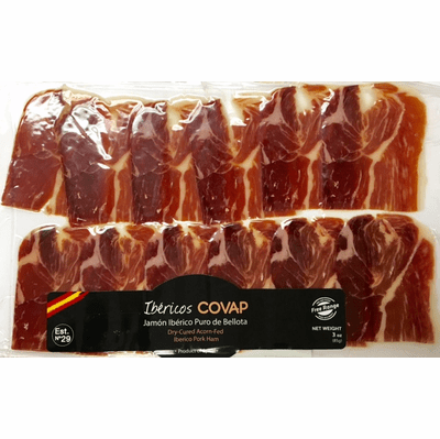 Covap Jamon Iberico Puro de Bellota (Dry-Cured Acorn-fed) Iberico Pork Ham 3 Oz