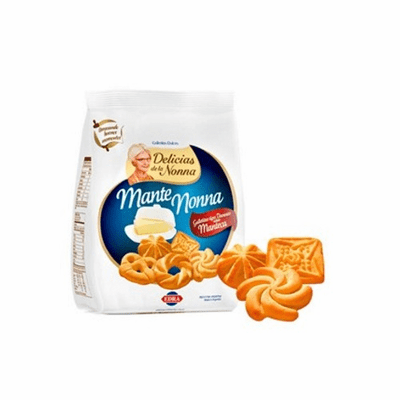 Delicias De La Nonna Mante Nonna ( Galletitas Tipo Danesas Sabor A Manteca ) Net.Wt 150g