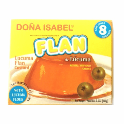 Dona Isabel Flan Lucuma (Lucuma Custard) Box 3.5oz - 8 Serving - Peru