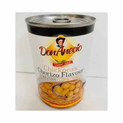 DonAnecio Chickpeas Chorizo Flavour Garbanzos Sabor Chorizo Net.Wt 14.64 Oz