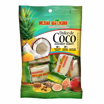 Dulzura Borincana Coconut Snacks (Bocaditos de Coco) Net. Wt 3.4oz
