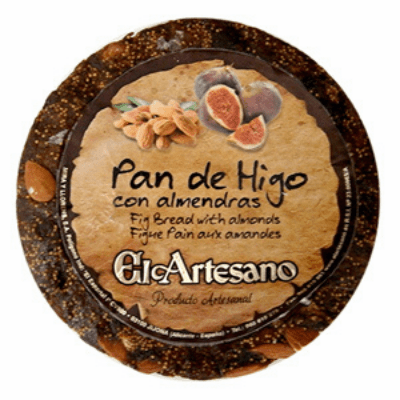 El Artesano Pan de Higo con Almendras (Fig Bread with Almonds) Producto Artesanal 250g