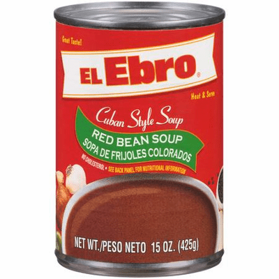 El Ebro Cuban Style Soup Red Bean Soup - Sopa de Frijoles Colorados 15 oz