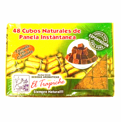 El Trapiche Cubitos de Panela Instantanea (Brown Sugar Cubes) Box 320g Containing 48 pieces
