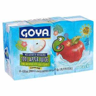 Goya Apple Juice 8 Pack Net Wt. 6.76 oz