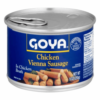 Goya Chicken Vienna Sausage Net Wt 9 oz