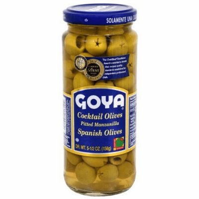 Goya Cocktail Olives Pitted Manzanilla (sin semillas) 156g