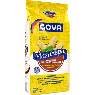 Goya Masarepa Pre-Cooked White Corn Meal Net.Wt 32.2 oz
