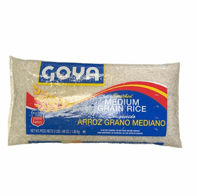 Goya Medium Grain Rice Net Wt 3 Lbs – Amigo Foods