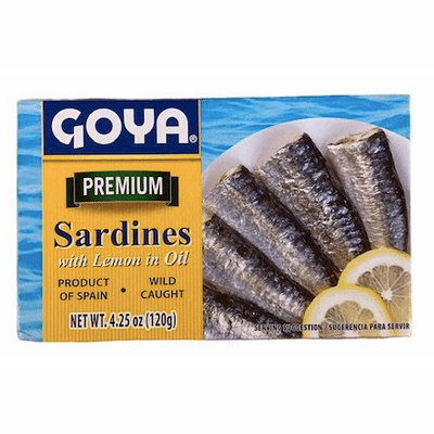 Goya Premium Sardines With Lemon In Oil Net.Wt 4.25 oz