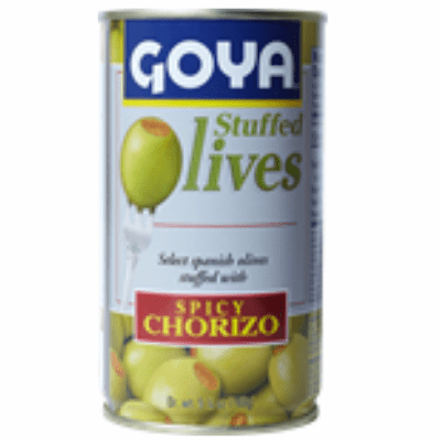 Goya Stuffed Olives Spicy Chorizo (Aceitunas Rellenas Con Chorizo Picante) Net Wt. (149g)