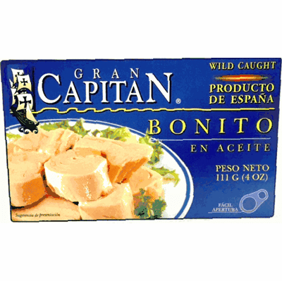 Gran Capitan Bonito en Aceite (Tuna Fish in Oil) Product of Spain 4 oz