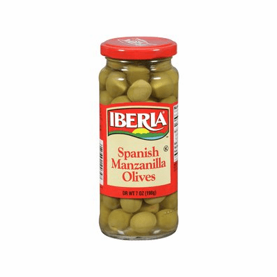 Iberia Premium Select Whole Spanish Manzanilla Olives 7 oz.